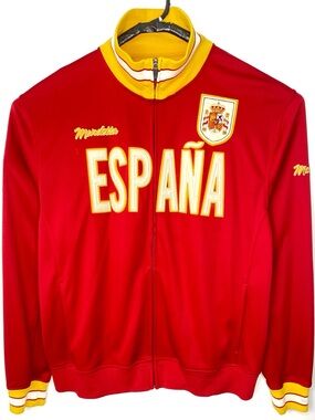 Mondetta Espana Spain Red Embroidered Long Sleeve Full Zip Track Jacket Size XXL
